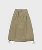 Slow Record House Nylon Cargo Long Skirt_Beige