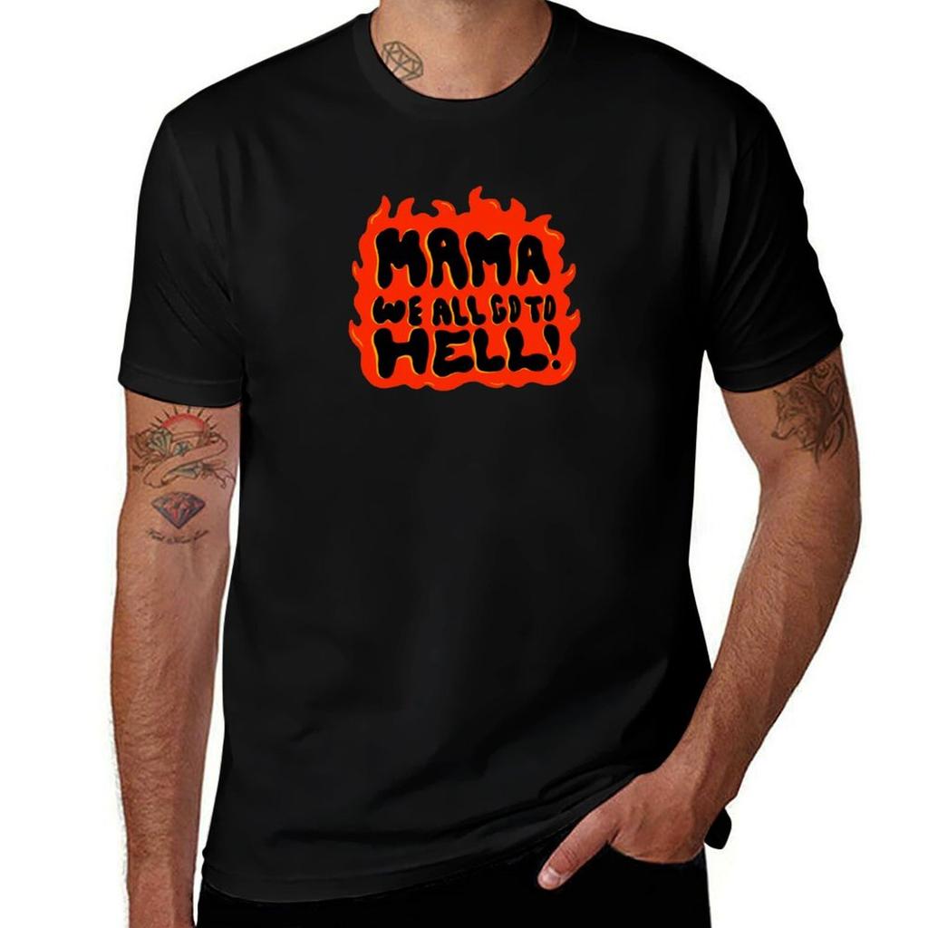We All Go To Hell Tshirt Big Size Short Sleeve Tee For Unisex