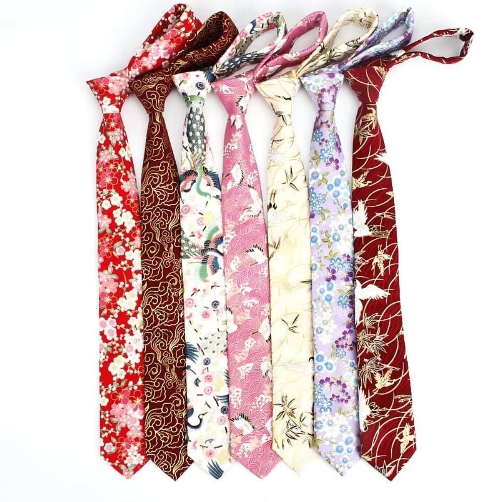 6cm Width Neck Tie Colorful Printed Tie Casual Floral Tie  Men's Party Clothing