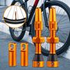 Light Weight Aluminum Valves Stem Caps Tubeless Bikes Valves Stem 60mm Valves Stem Kits with Valves Cores Removal Tool