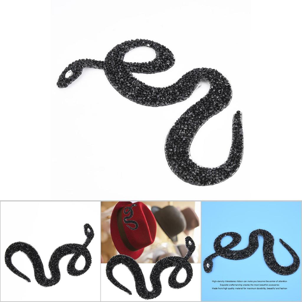 SnakE Shaped Rhinestones Trim Ribbon Mesh Wrap Roll   Clothing Accessories Applique (Silver)