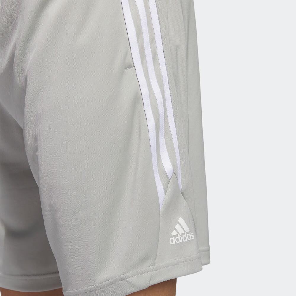 Adidas Logo Letter Print Vertical Stripe Basketball Shorts Men Shorts Metallic-Gray IC2453