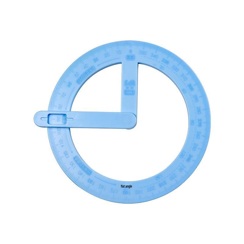 360° Movable Angle Teaching Protractor for Second Grade Students - Right & Acute Angles Drawing Tool