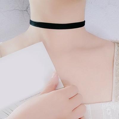Collier ras du cou en velours gothique vintage pour fille et femme, chaîne noire, bijoux tendance, accessoires pour le cou