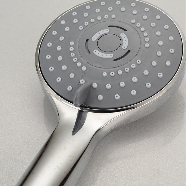 3 Functions Spray ABS Chrome Finish Water Saving Hand Held Shower Head Modern Design Easy Installation Bathroom Wall Mount