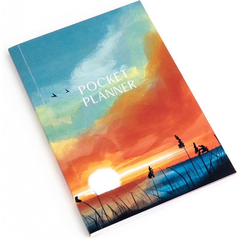 Factor Notes Undated Planner: 12 Months Organizer|Monthly & Weekly Layouts|Pocket Size (Sunset)