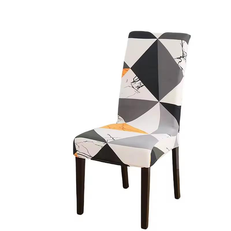 1Pc Nordic Prints Dining Chair Slipcover Elastic Chair Seat Covers Universal Kitchen Chair Protector Cover For Wedding Banquet