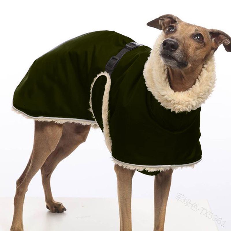 Medium & Large Dog Solid Color Fleece Turtleneck Warm Vest