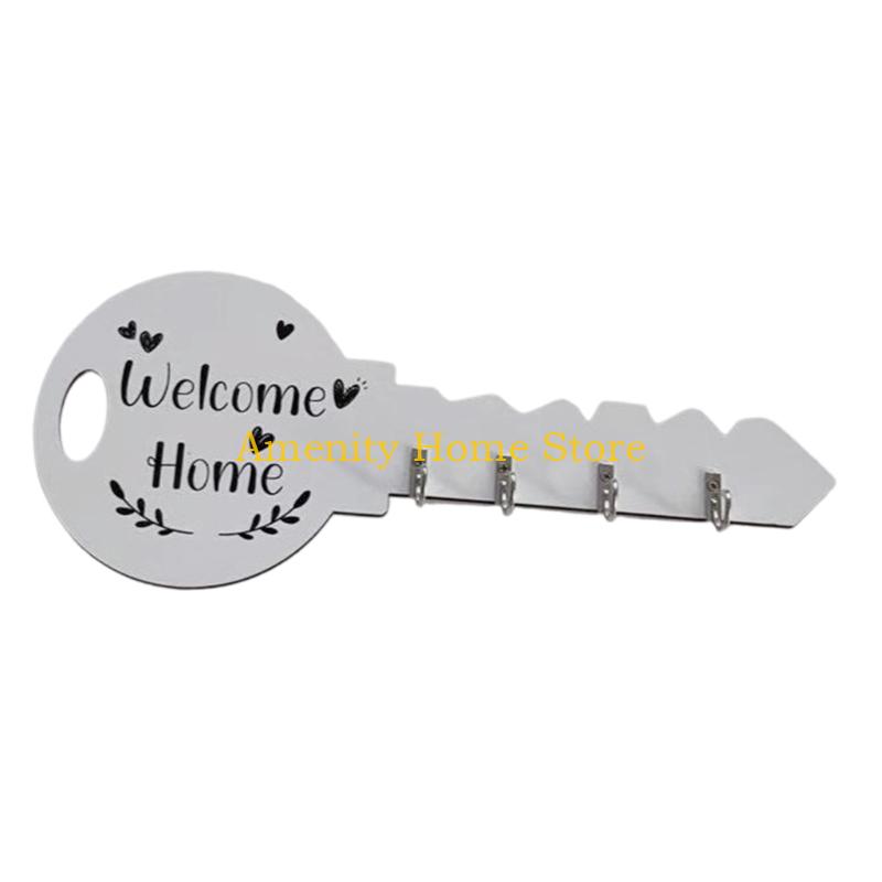 F26C Wooden Wall Hook Bohemians Styles for Easy Organization and Home Accessories Storage Easy Mount