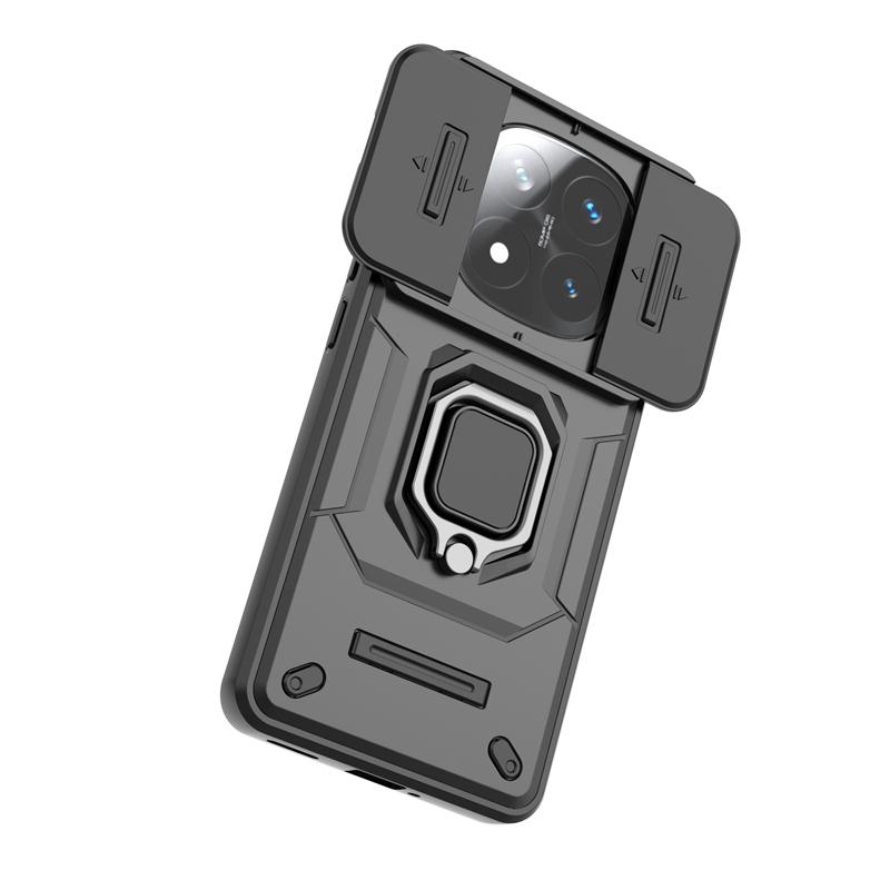 Ring Bracket Phone Case For Xiaomi Redmi Note 14 Pro Plus 5G China Celulares For Redmi Note 14 Sliding Window Funda Cover