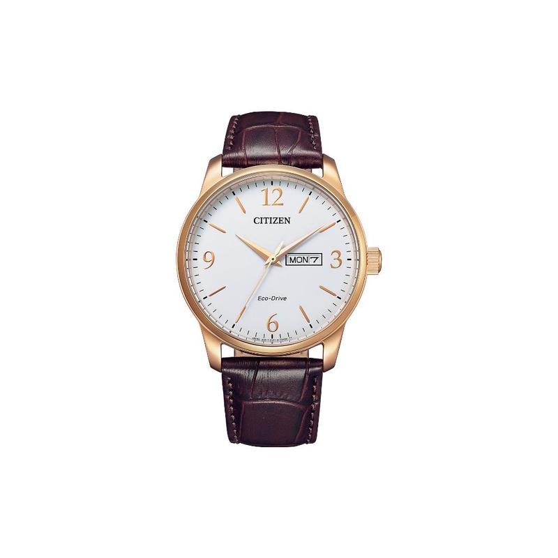 

CITIZEN Eco-Drive Series 100 Meters Waterproof Solar Quartz Cowhide Strap 41.8mm Men s Watch White Dial BM8553-16A белый