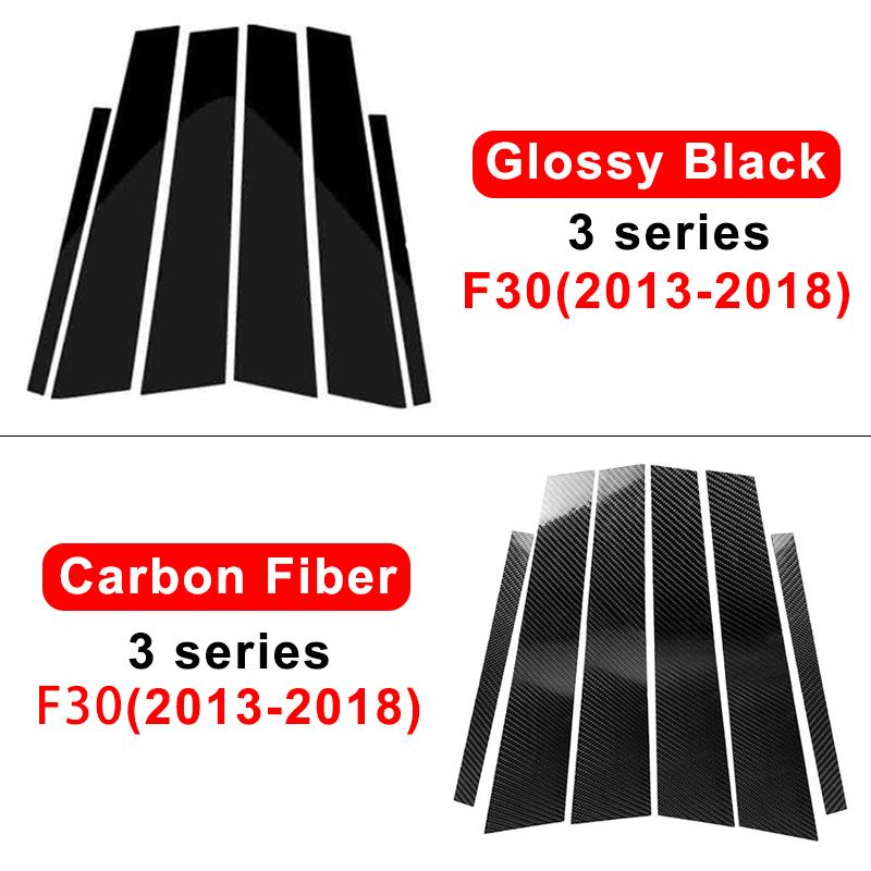 Kohlefaser Auto Fenster B-Säulen Verkleidung Aufkleber Für BMW F30 E46 E90 G20 318i 325i 320i 328i Türsäulen Folien Wrap Auto Zubehör