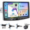 IYING Display 1din Android Car Navigation System with Wireless CarPlay Android Auto WiFi Adjustable Large Integrated Smart Car and Backup Camera