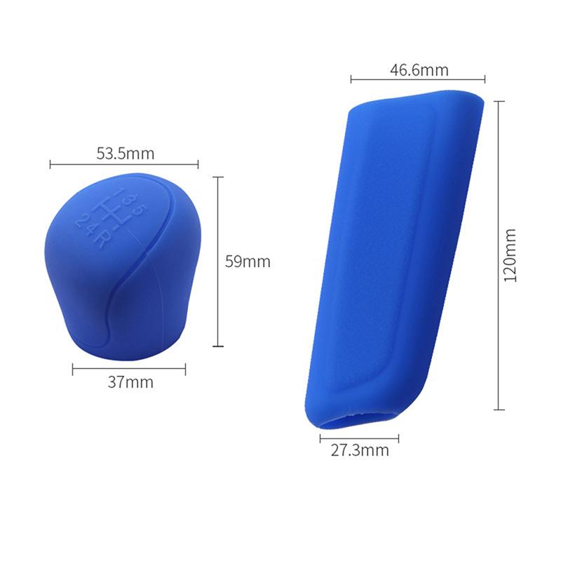 1Pc Car Auto Manual Silicone Shift Gear Head Knob Cover Handbrake Hand Brake Covers Sleeve Case Skin Protector Car Styling