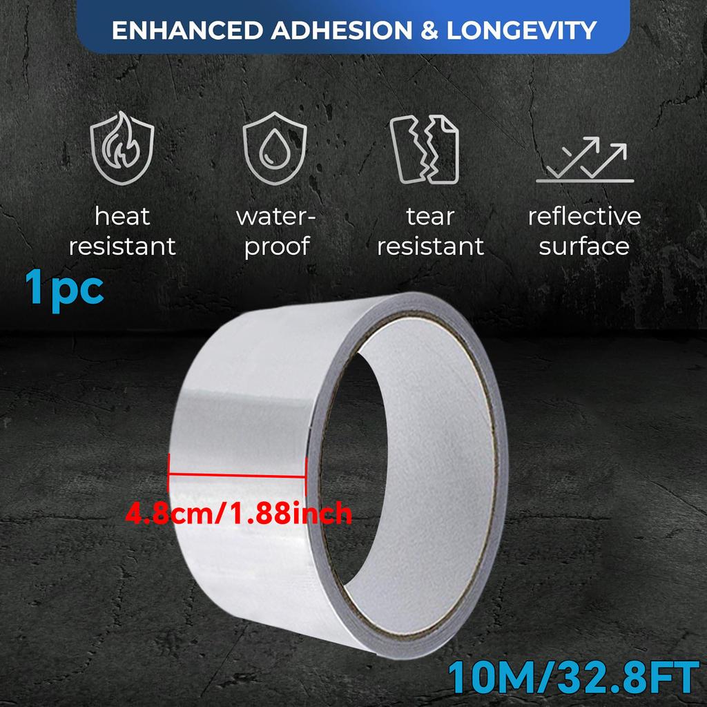 Self Adhesive Aluminum Foil Tape Waterproof Oil Proof and Mold Resistant for Kitchen Bathroom Countertop and Pipe Sealing
