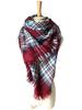 Autumn and winter new colorful plaid square scarf plaid scarf men's and women's imitation cashmere plaid scarf shawl