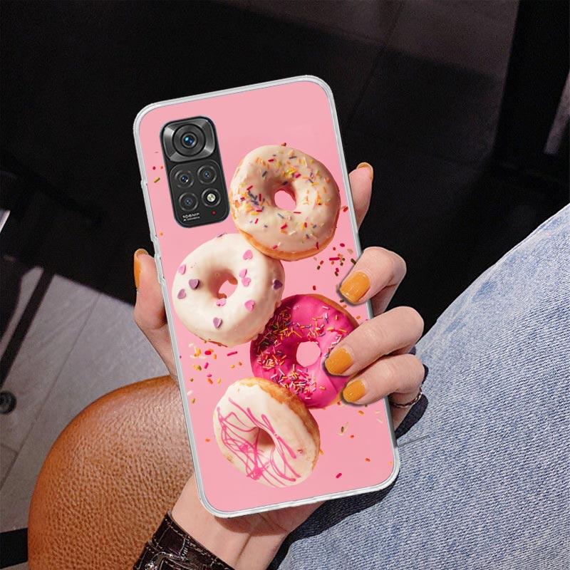 Macaron Ice Cream Cake Doughnut Phone Case For Xiaomi Redmi Note 15 14 13 12S 12 11 Pro Plus 14S 11S 11E 10 10S 11T 5G Personali