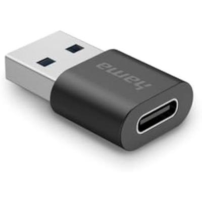 Adapter USB - Hama - USB-A na USB-C - 10 Gbit/s - Kompaktowy - Transfer danych