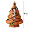 Christmas Tree Shaped Soccer Ball Ornament Football Xmas Tree Decor with Gold Star Indoor Table Decorations Figurine