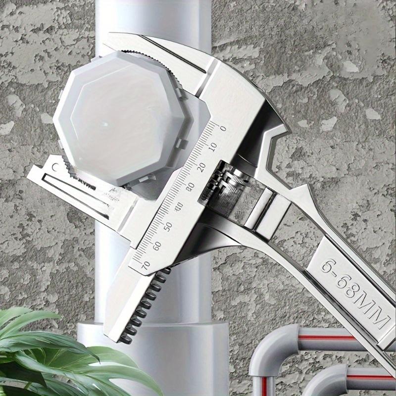 Multifunctional Adjustable Wrench, Large Opening Spanner for Kitchen & Bathroom, Manual Operation