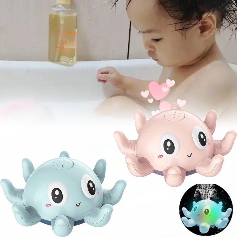 Baby Bath Octopus Toys Auto Induction Spray Water Shower Led Flickering Lamp