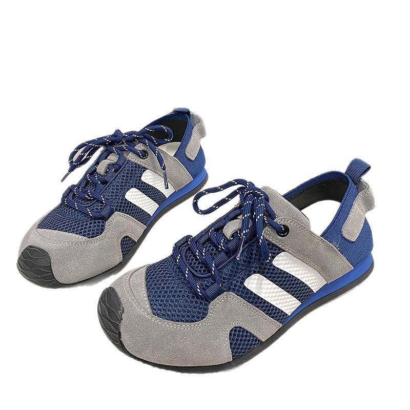 Ugly cute crooked head color matching German training shoes women's 2025 new retro versatile mesh breathable casual sports Forrest Gump shoes