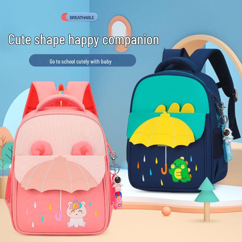 Fashionable Spine Protection Backpack for Girls, Ages 3-6: Lightweight and Double-Strapped for Kindergarten To First Grade.