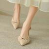 Fashion Pleated Design Pointed Toe Sexy Sandals for Women 2025 New Simple Stiletto Heel Sandals Casual Comfortable Zapatos Mujer