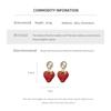 Red Strawberry Earrings for Women Retro Temperament 2025 Korean Fashion Drop Earring Light Luxury Girl Zircon Gifts