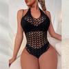 Macacão feminino sexy de alta elasticidade, redes de pesca, lingerie justa, traje feminino, erótico, malha, perspectiva, sedução, corpo, traje