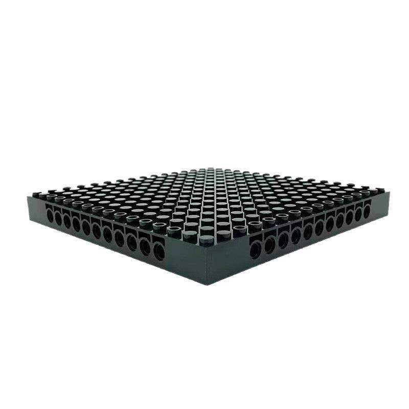 Lego-Compatible 16x16 Brick Plate Base with Holes for Creative Assembly