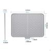 Compact Kitchen Sink Mat for Dish Drying with Drain Feature