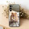 Cute Animal fluffy Hamsters  Phone Case For Samsung S25,S24,S21,S22,S23,S30,Ultra,S20,Plus,Fe,Soft Silicone Black Cover