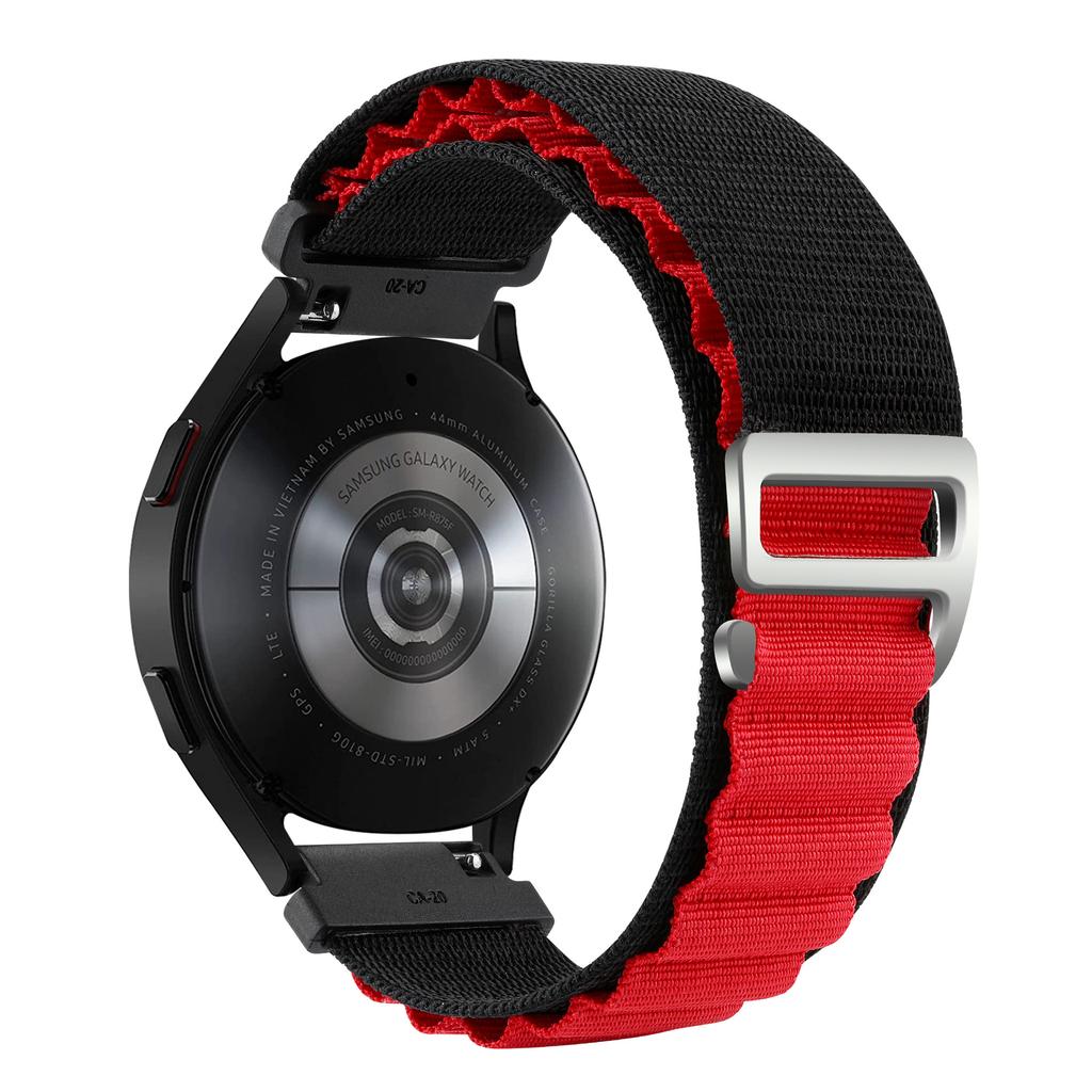 Nylonband för Samsung Galaxy Watch7 6 5 4 40mm 44mm Classic/Active/Gear S3 Frontier 18 20 22mm Sport Loop-rem Amazfit GTS 3 4