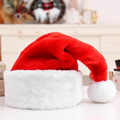 Premium Thick Plush Santa Hat: Festive Christmas Party Decoration & Gift