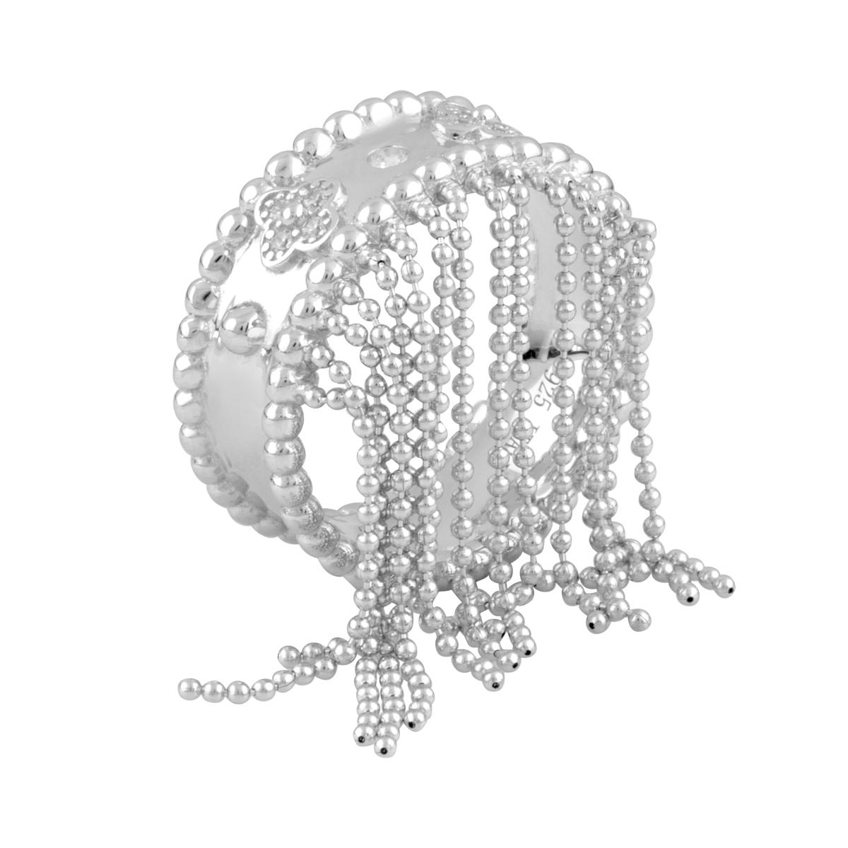 

Срібний перстень з фіанітамі (2102472) 16 білий