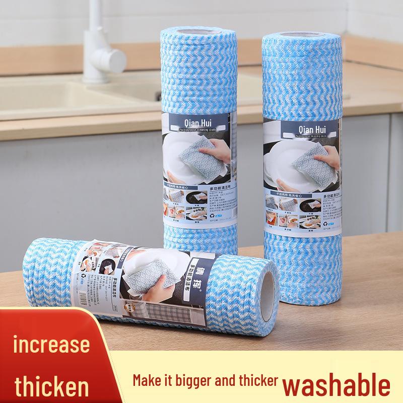 Dual-Use Disposable Kitchen Towels - Durable Wet & Dry Cleaning, Lint-Free