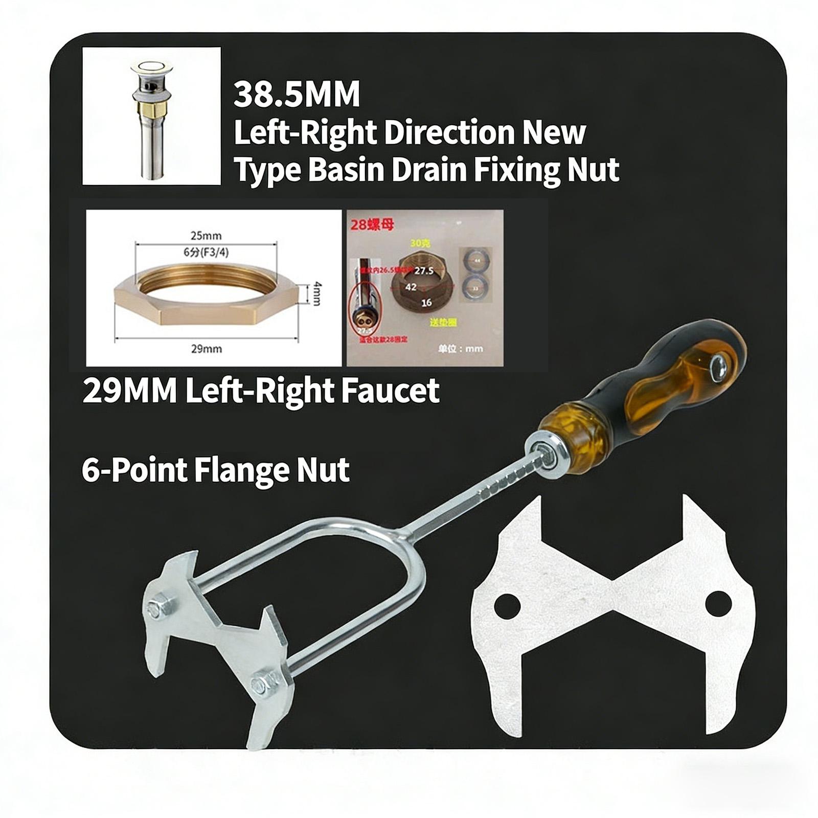 

Carbon Steel Wrench Faucet Key Plumbing Pipe Wrench for Easy Operation in Tight Spaces During Sink Installation 1