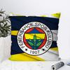 F-F Fenerbahce Federa Lusso Quadrata Camera da Letto Divano Cuscino Comfort per il Tempo Libero Auto Soggiorno Decorazione Casa