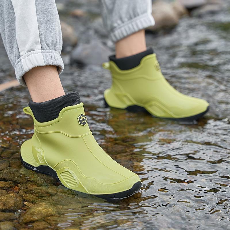 Botas de lluvia versátiles de caña corta: Unisex, a la moda, antideslizante, calzado para todas las estaciones
