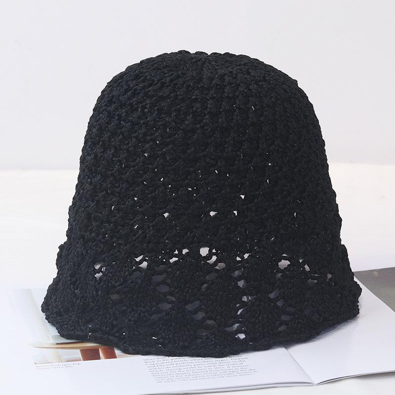 Pălărie de vară cu țesătură goală pentru femei, respirabilă, umbrită, pliabilă