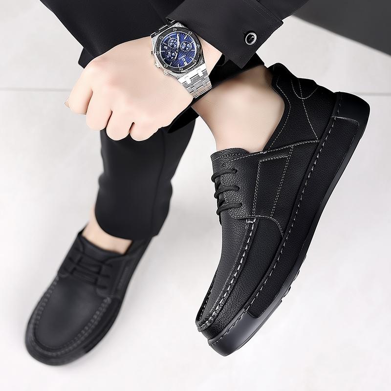 Fashion Men Non-slip Walking Shoes New Classics Men's Skate Footwear Lace-Up Mens Casual Flats Leather Student Sport Casual Sneakers