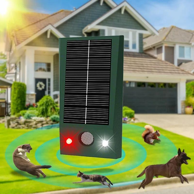 Mini Electronic Ultrasonic Bird Repeller IP66 Waterproof Pigeon Deterrent Strong LED Flashing Pest Controller for Garden Yard