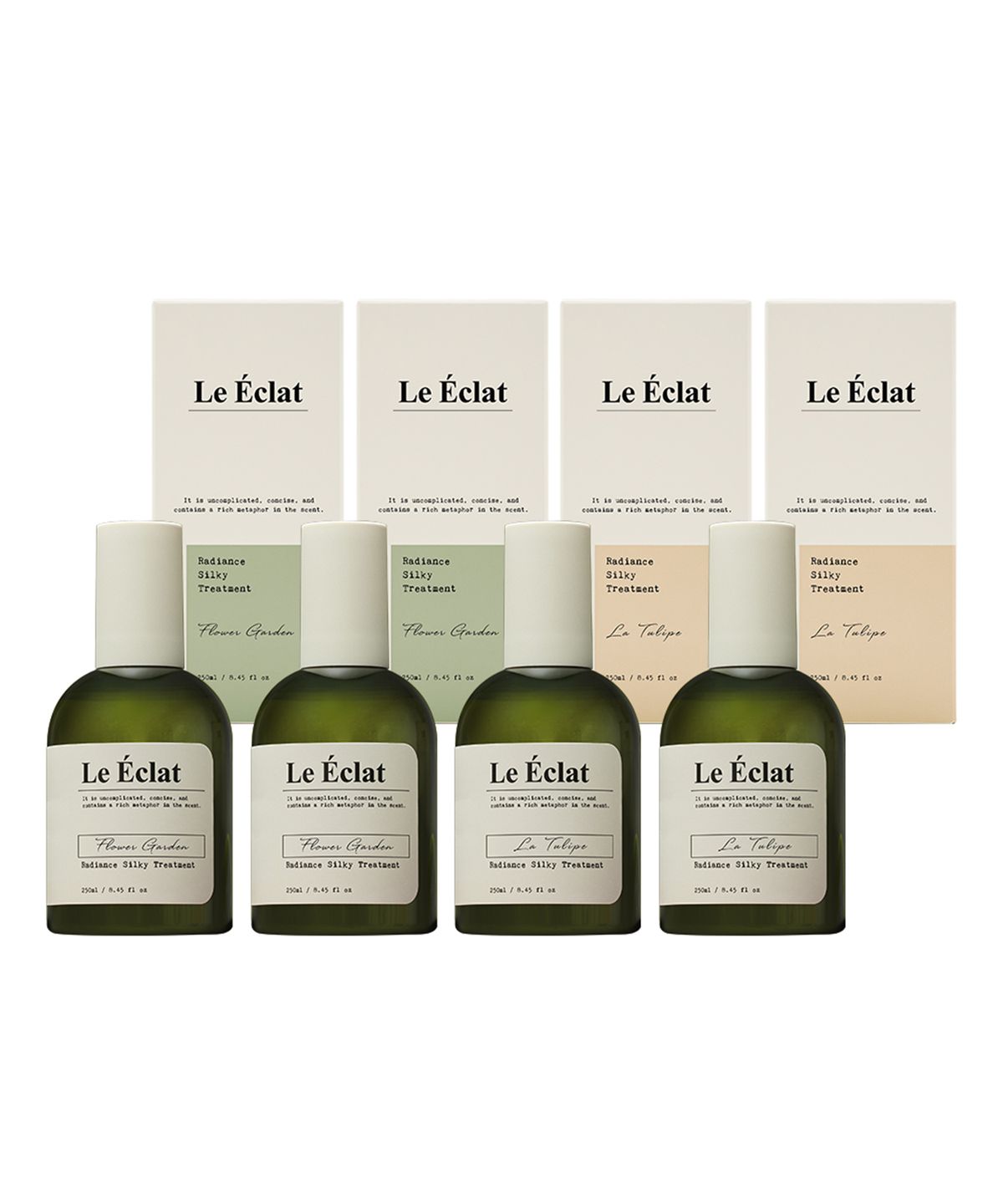 Le Eclat Radiance Silky Treatment Flower Garden 250ml x 2 + La Tulipe 250ml x 2