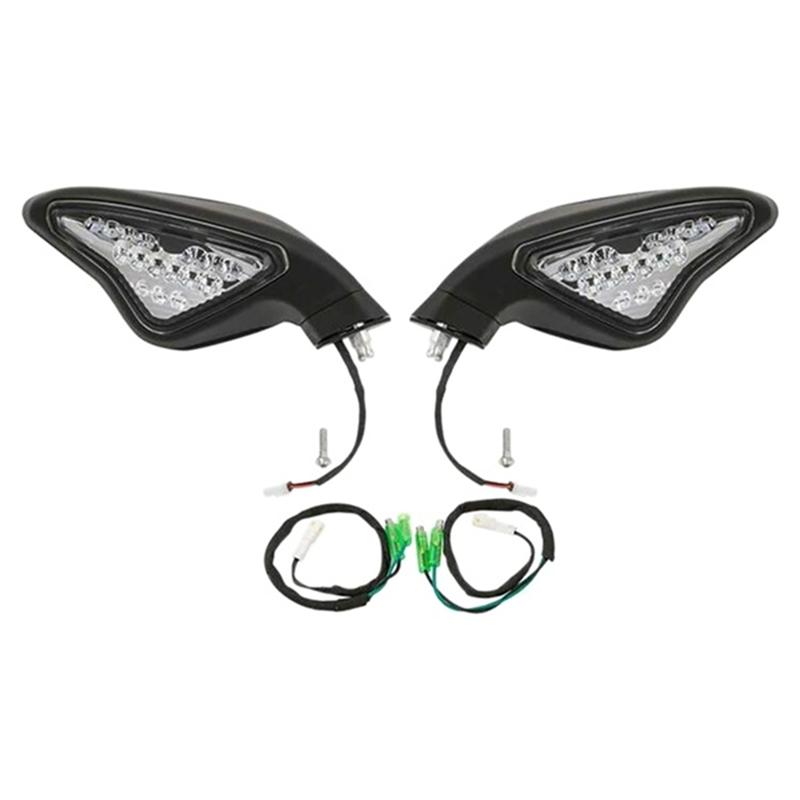 Motorcycle Rearview Mirror With LED Turn Signals For Ducati Models 848 1098 1098S 1098R 1198 1198S 1198R как