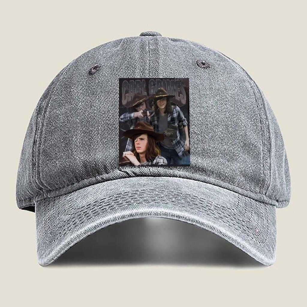 Carl Grimes Gang Poster Fashion Washed Baseball Cap Outdoor For Womens Unisex Female Beach Dad Hat Hip Hop