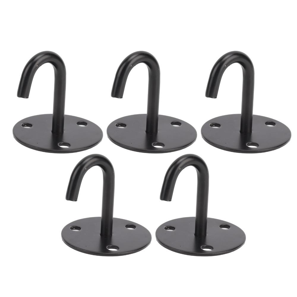 5 Pcs Stainless Steel Ceiling Mount Hanger Heavy Duty J Shaped Hook Indoor Outdoor Use