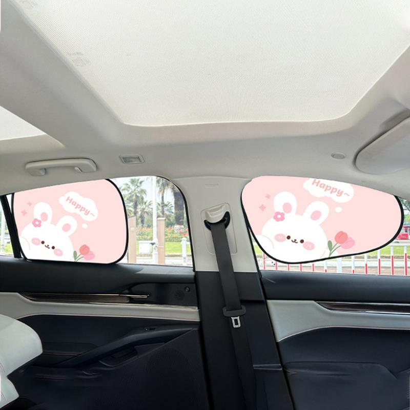 Car Sunshade Cartoon Electrostatic Film UV Protection Sunshade Reusable Adsorption Static Cling for Rear Windows