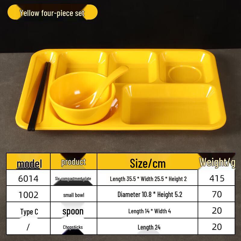 Commercial Melamine Divided Dining Tray