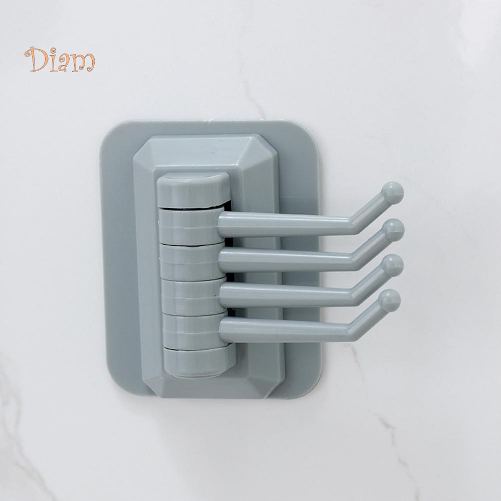 NO.HS Bathroom Wall Mount Self Adhesive Hooks Rotary Towel Sundries Hanger Towels Wash Cloth